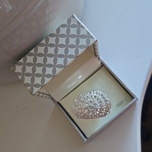 JCPenney Sparkle Allure Pure Silver Plated Ring NIB